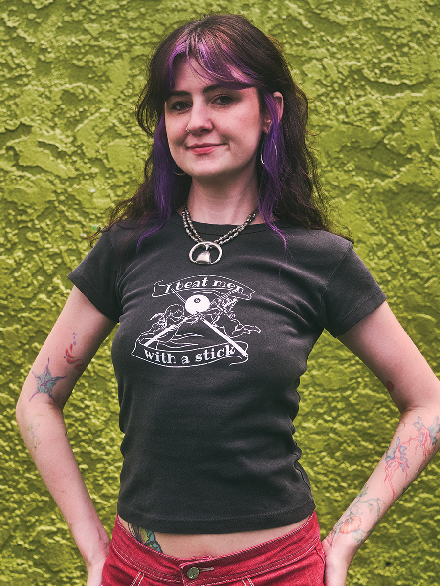 I BEAT MEN WITH A STICK Baby Tee
